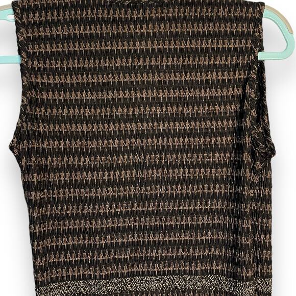 Pleat Pleat By Rafael Faux Wrap Blouse Women's Small Multicolor Mixed Print Top - Picture 4 of 9